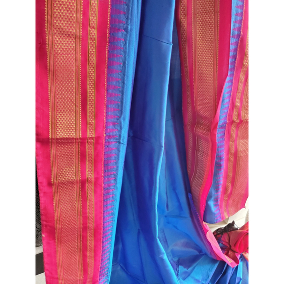 Women Pure Silk Ilkal Saree Handloom Wedding Designer Festive Party - Picture 9 of 11